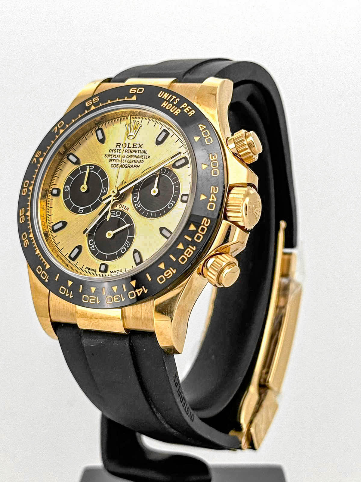 DAYTONA YELLOWGOLD CHAMPAGNE DIAL OYSTERFLEX CERAMIC BEZEL (2021)